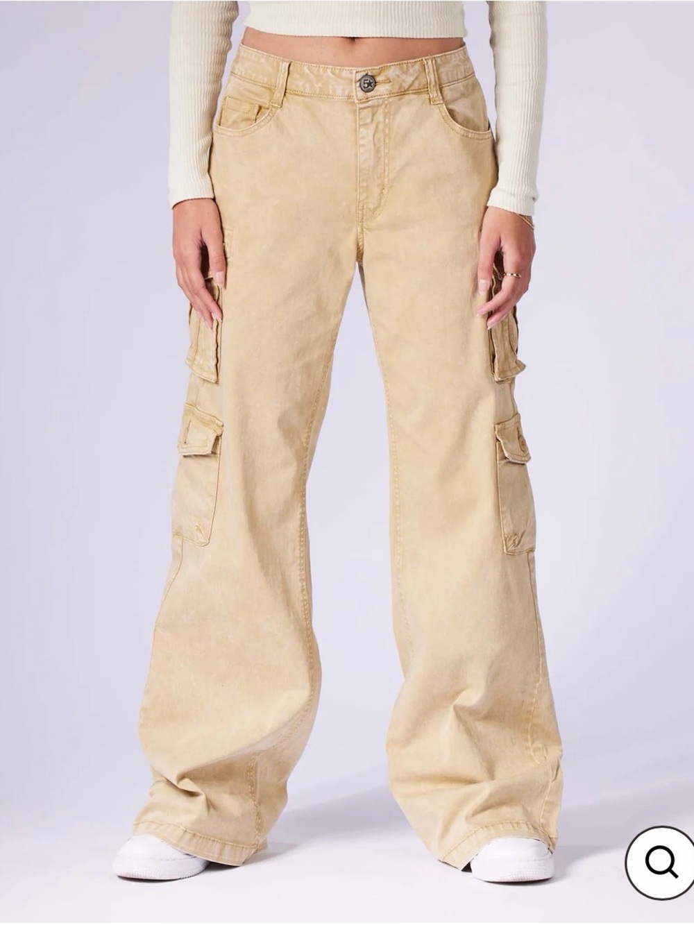 Fivestar General Flex Utility Wide Leg Cargo Pants in camel